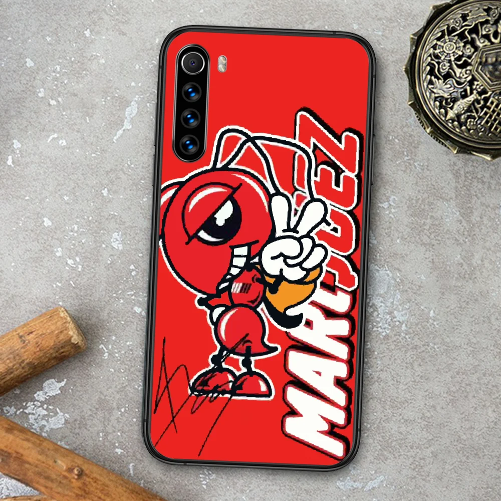 

Marc Marquez Cool Moto Gp 93 Phone Case For Xiaomi Redmi Note 7 8 8T 9 9S 4X 7 7A 9A K30 Pro Ultra black Cover Trend Hoesjes 3D