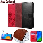 Чехол-книжка для Asus ZenFone 8, кожаный чехол-бумажник для Asus ZenFone8 ZS590KS Zen Fone 8, чехлы на магнитной застежке, чехол-книжка для телефона