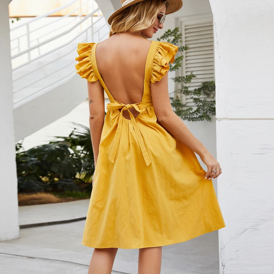 Соблазнительные длинные женские платья TEELYNN с открытой спиной винтажное