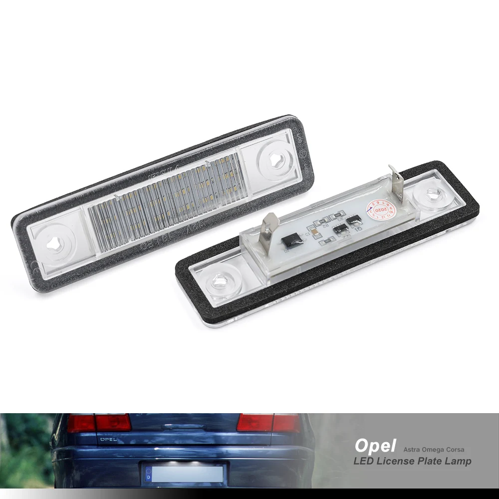2 шт. для Vauxhall Opel Corsa B Astra F G Omega Zafira A Signum Vectra Автомобильный светодиодный номерной