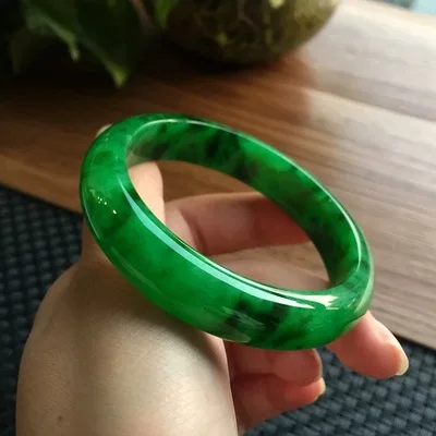 

Zheru jewelry natural Burmese jade 54-64m green bracelet, elegant princess jewelry, best gift