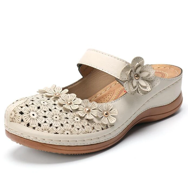 Новинка Женские сандалии на плоской подошве Для женщин Открытые цветы в стиле