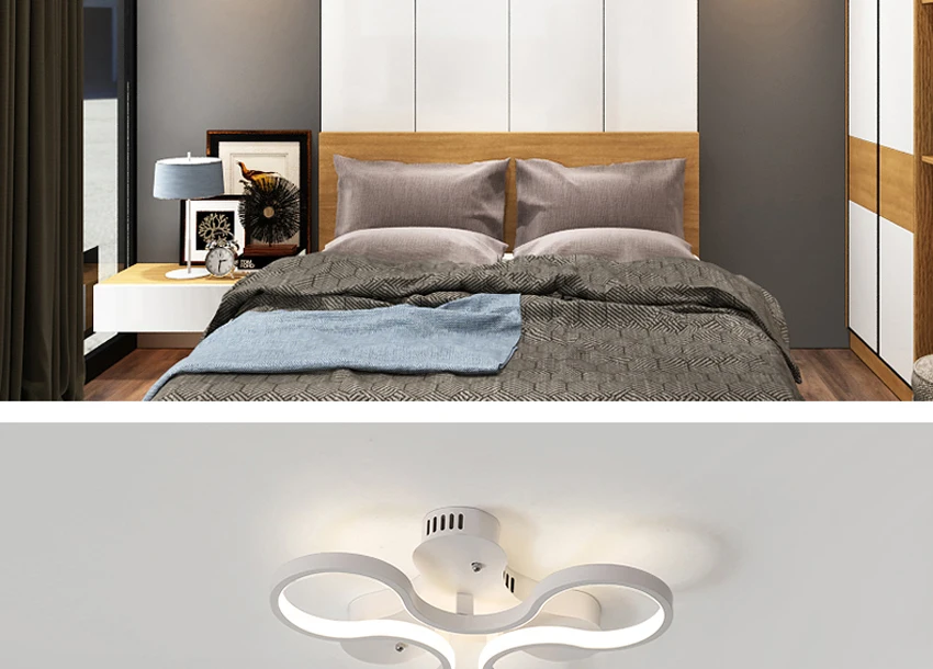 Акриловый современный потолочный светильник для гостиной спальни простой плафон светодиодный потолочный светильник Домашнее освещение светильники AC85-260V