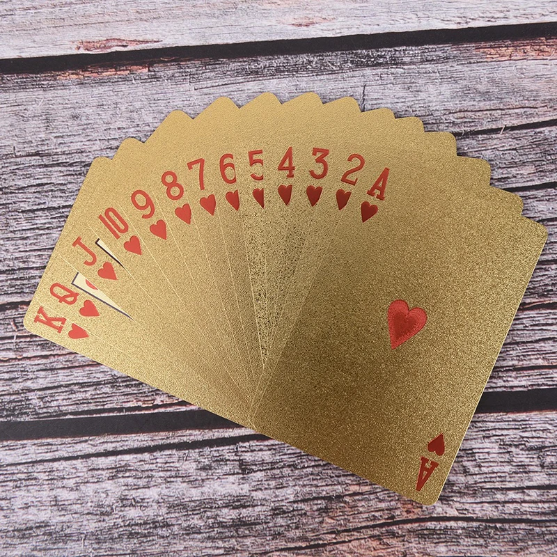 

Waterproof Gold Plated Porker Cards set For Board Games Playing Cards