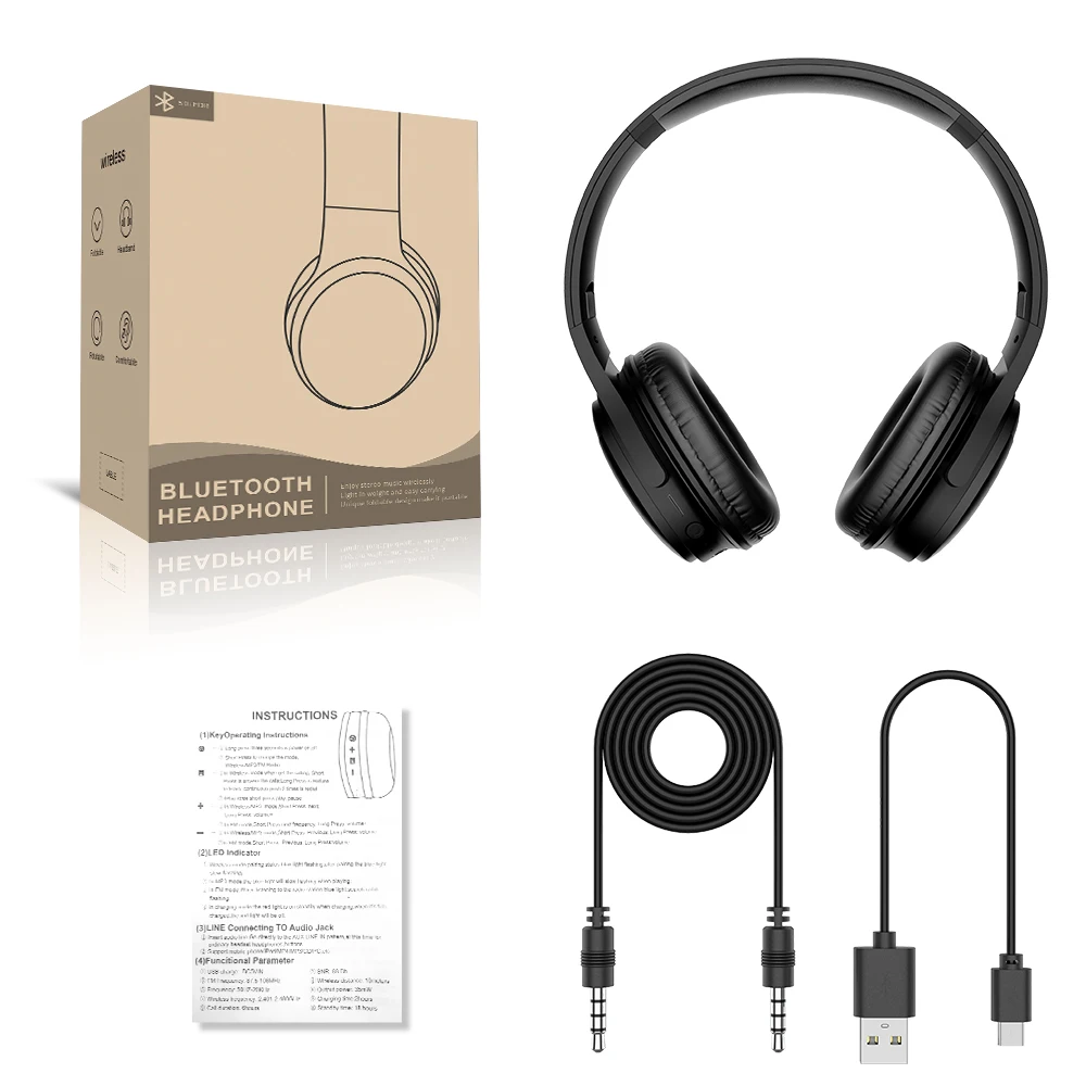 Беспроводные наушники AWI H1 Pro Heavy Bass Bluetooth с шумоподавлением HiFi стерео мягкие