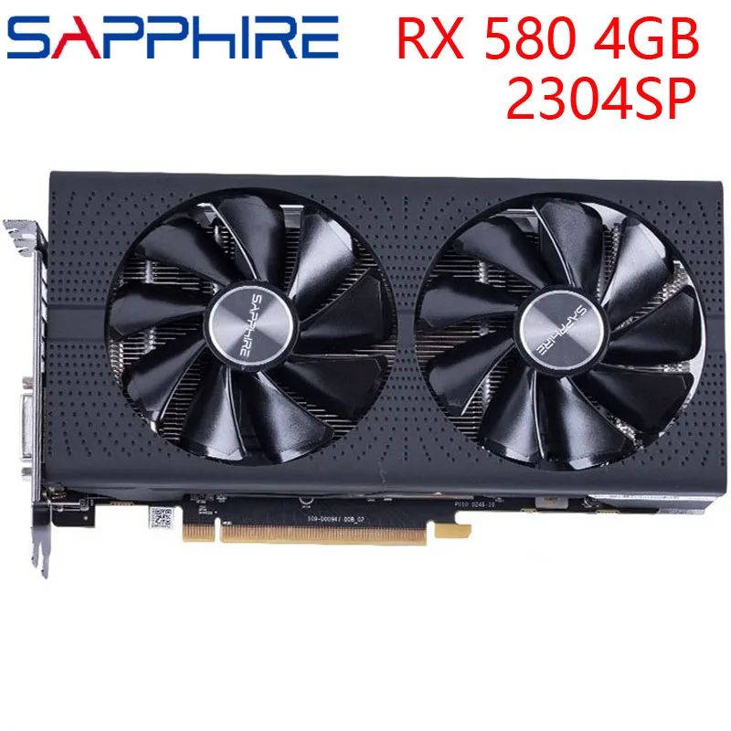 Видеокарта SAPPHIRE RX 580 4 Гб 500 бит GDDR5 графические карты для AMD серии VGA RX580 DisplayPort DVI