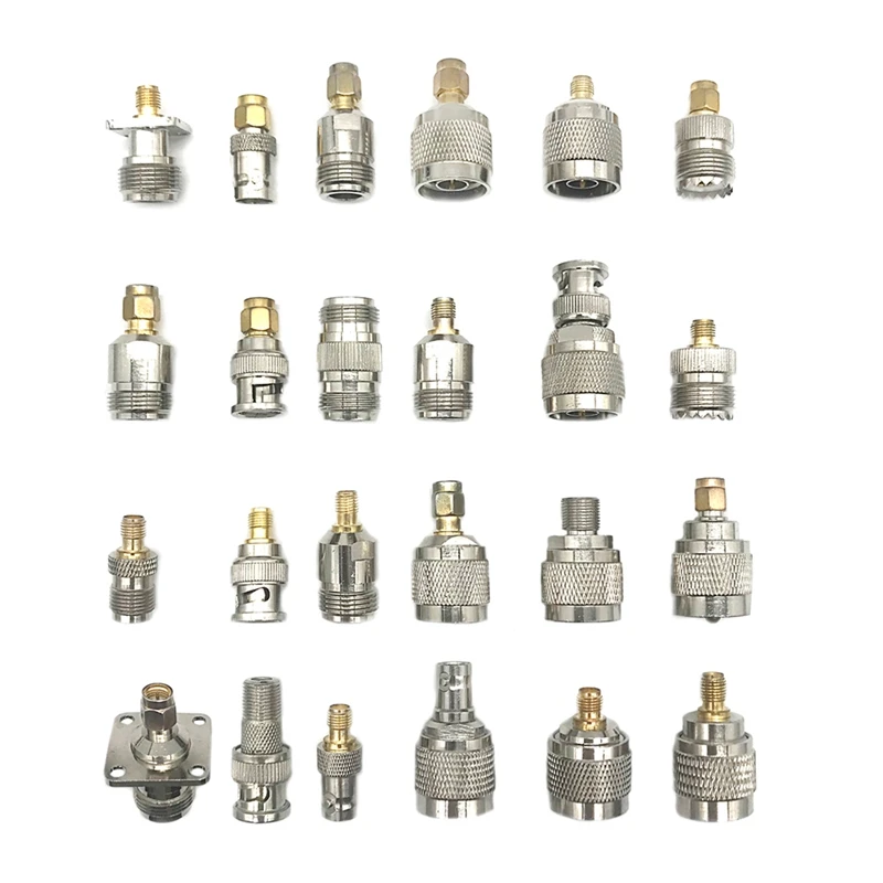 

SMA RF Adapter 24 Kit N Type to SMA BNC to SMA TNC to SMA RF Connectors Adapter