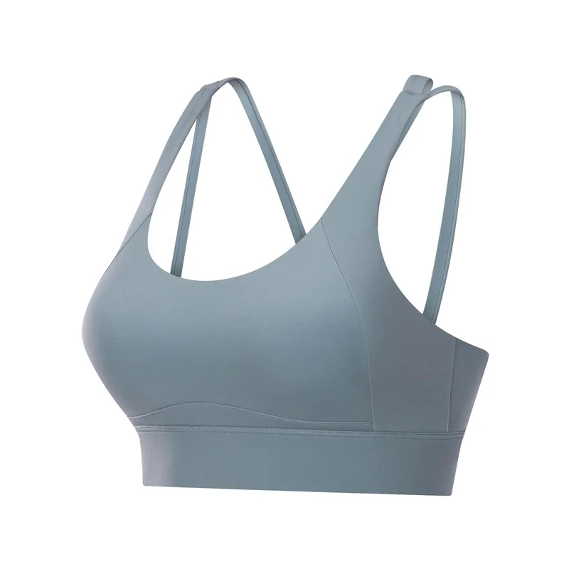 

Women's High Impact Padded Sports Bras Padded Sexy Cross Strappy Back Closure Fitness Running Bra Push Up Yoga Top Gym Clothing