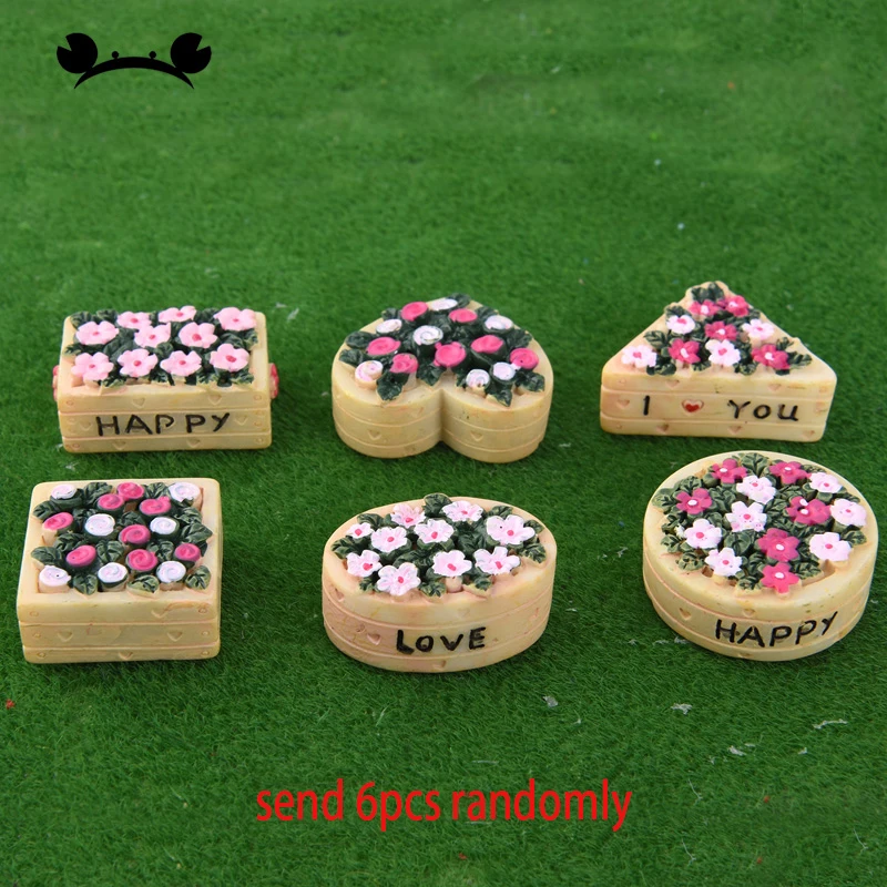 

6pcs Simulation Flower Baskets Flowerbed Park Garden Railway Border Parterre model train