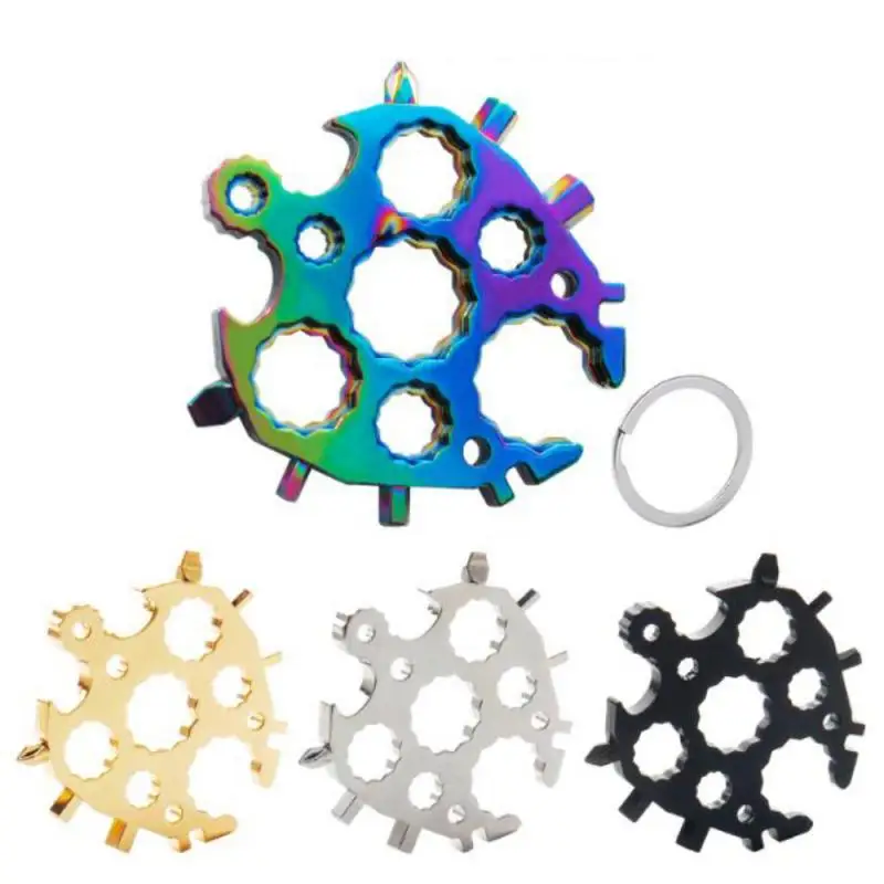 

20 In 1 Bicycle Repair Tool Household Multifunctional Turtle-shaped Octagonal Snowflake Wrench Tool Card Combination Bike Repair