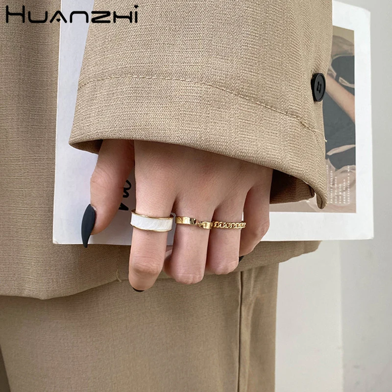 HUANZHI 2020 Новые 3 шт/набор винтажные минималистичные эмалированные закрученные