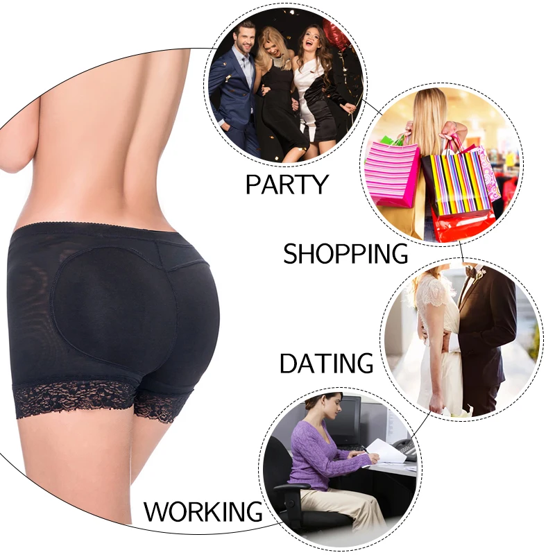 Женское корректирующее белье трусики с подкладом шорты для увеличения бедер