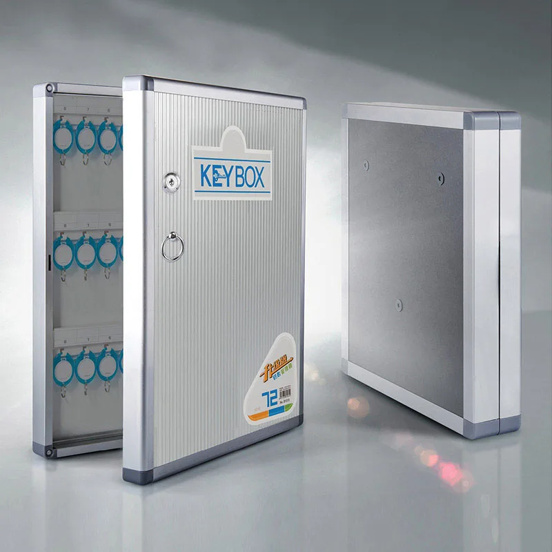 

Aluminum alloy Key Cabinet Wall Mounted Security Management Keybox Storage Safes Contains key cards For Company Home Office