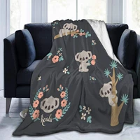 koala flannel blanket doft snd warm bedroom bed linen living room sofa towel men and women cchildren gifts 6080 inch