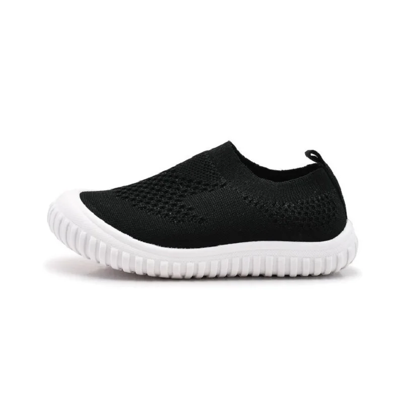 

Summer Spring Children Boy Girl Solid Color Woven Fly Shoes Kids Baby Breathable Knitted Casual Sneakers