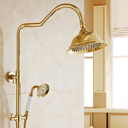 3 вида стилей смесители для душа роскошный золотой дождевой смеситель в ванную