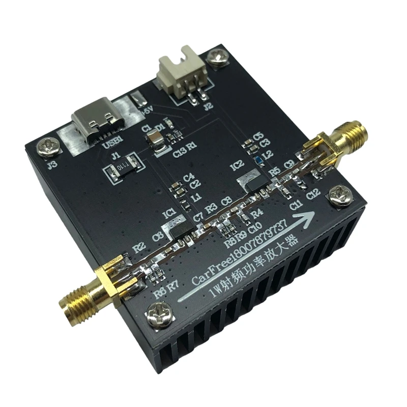 

RF Amplifier,1.55GHz 1W 30DB Power Amplifier for GPS Jammer Transmitter RF Power Amplifier
