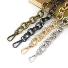 Металлическая короткая цепочка для сумочки, сменный ремешок для сумочки, светло-золотистые аксессуары сделай сам, 30 см