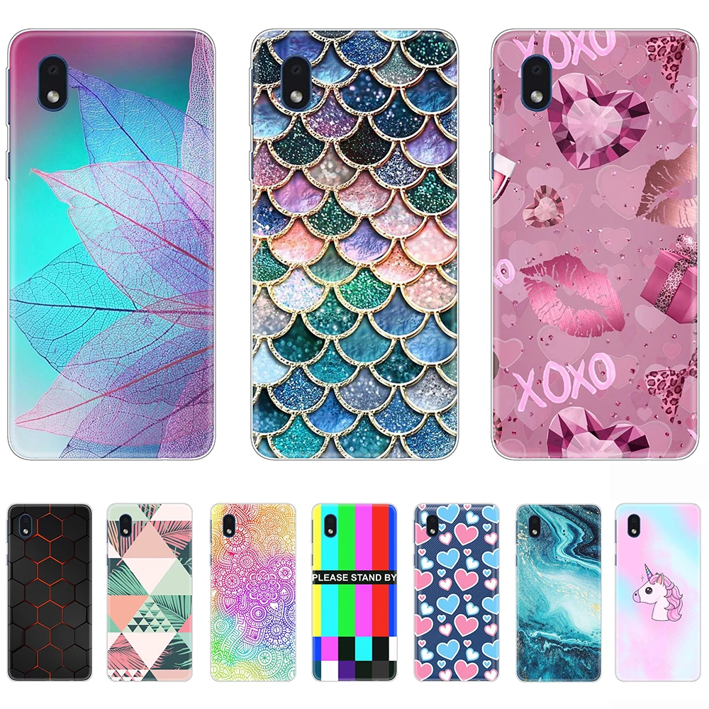 

Soft Case for Samsung Galaxy A01 Core Luxury Pattern Clear Women's Shell Case 5.3'' Non-slip Back Cover SM-A013F/DS SM-A013G