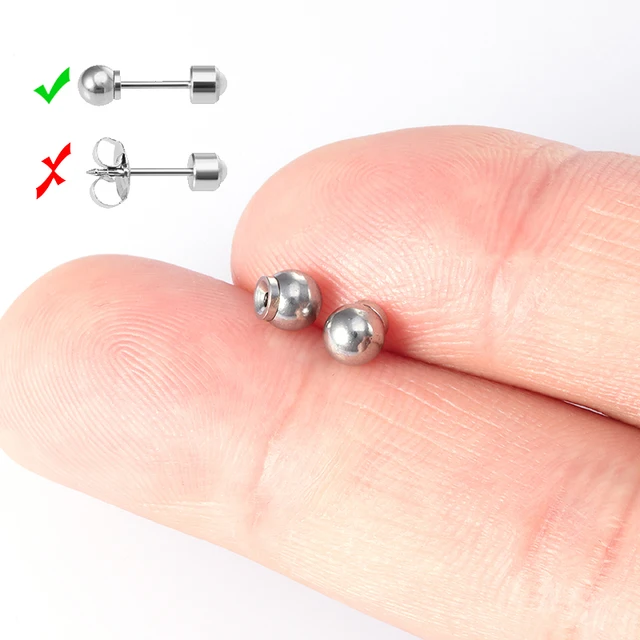 SAUVOO 200pcs/lot Metal Earring Backs Replacement Nut Friction Push-Back  for Studs Earring Setting Base Earring Back Plug - AliExpress