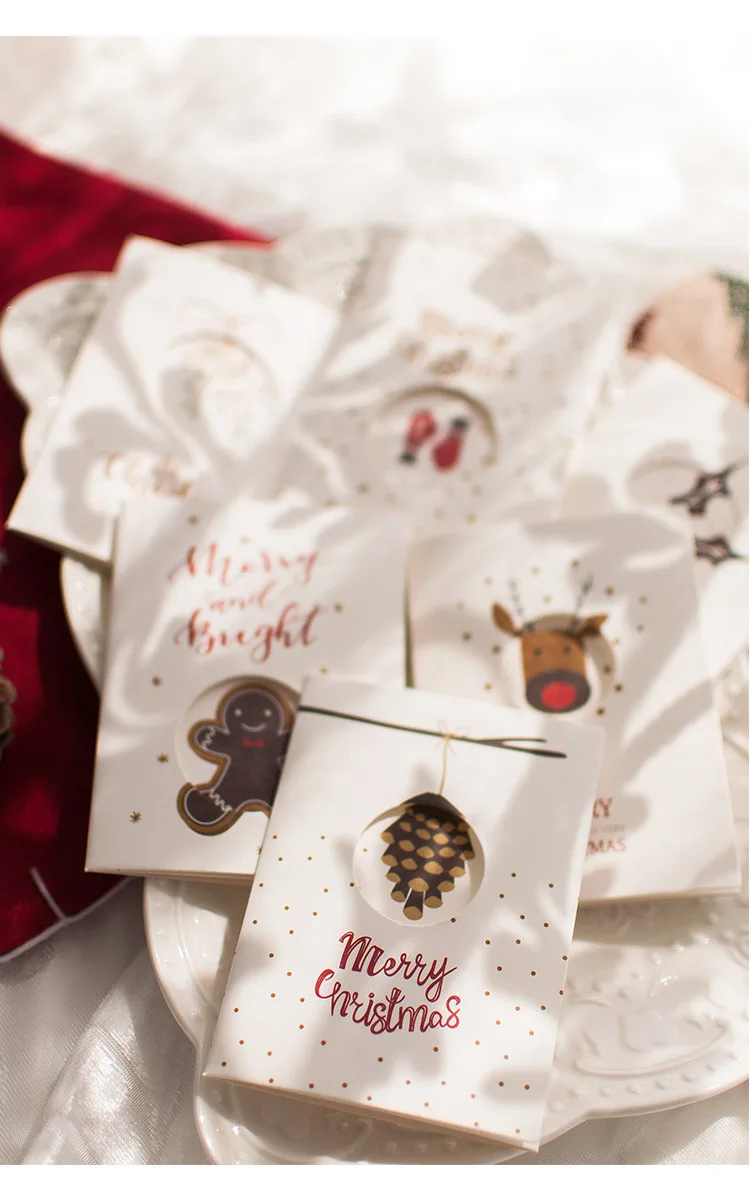 XINAHER 1 шт./5 шт. полый дизайн открытка merry christmas поздравительная открытка Рождественская открытка Tri-складной карточка подарочные открытки