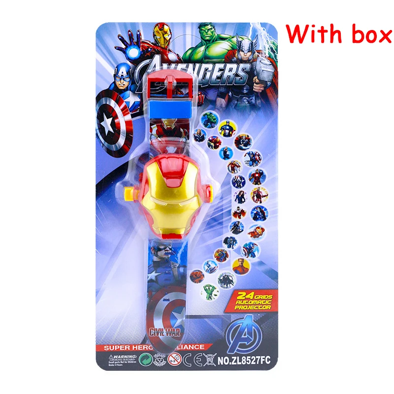 ironman tx boxed Волшебные проекционные часы, игрушки для детей, электронные гаджеты, Мстители, супергерои, Железный человек, капитан, Бэтмен, подарок для мальчиков и девочек - Цвет: ironman tx boxed