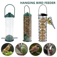 plastic wild birds food feeder dish hanging station bucket for garden