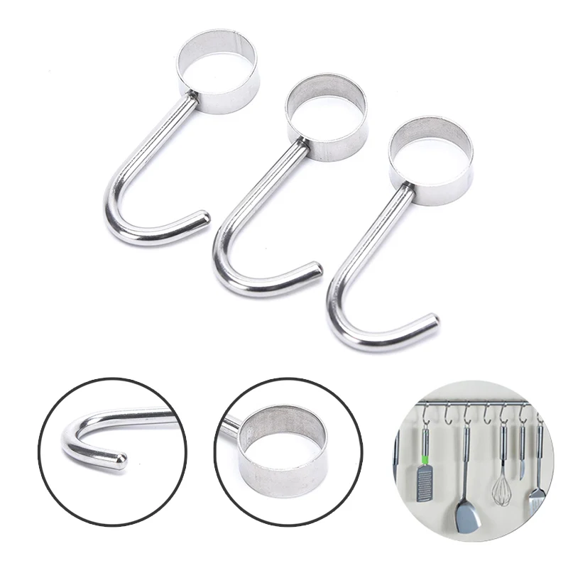 

1Pc Kitchen Wall Mounted Coat Hooks Movable Stainless Steel Bathroom Hook High Quality