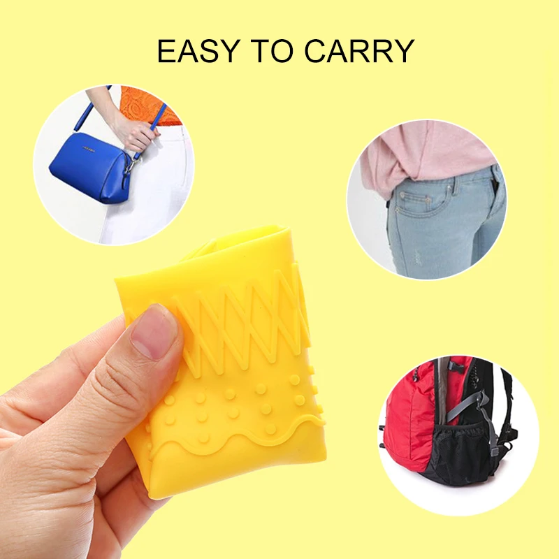 1 пара многоразовых силиконовых чехлов для обуви S/M/L Водонепроницаемые дождевые