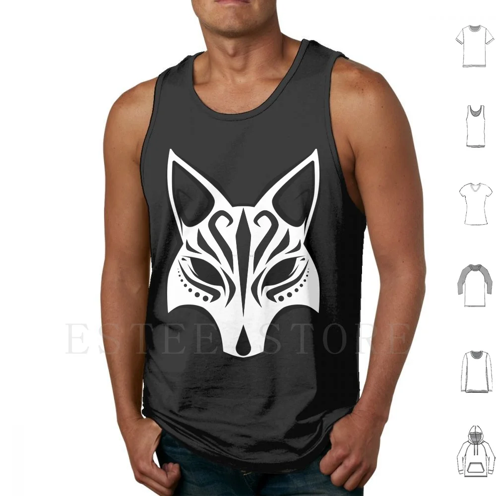 

Kitsune Mask V2 Tank Tops Vest Fox Kitsune Kitsune Japanese