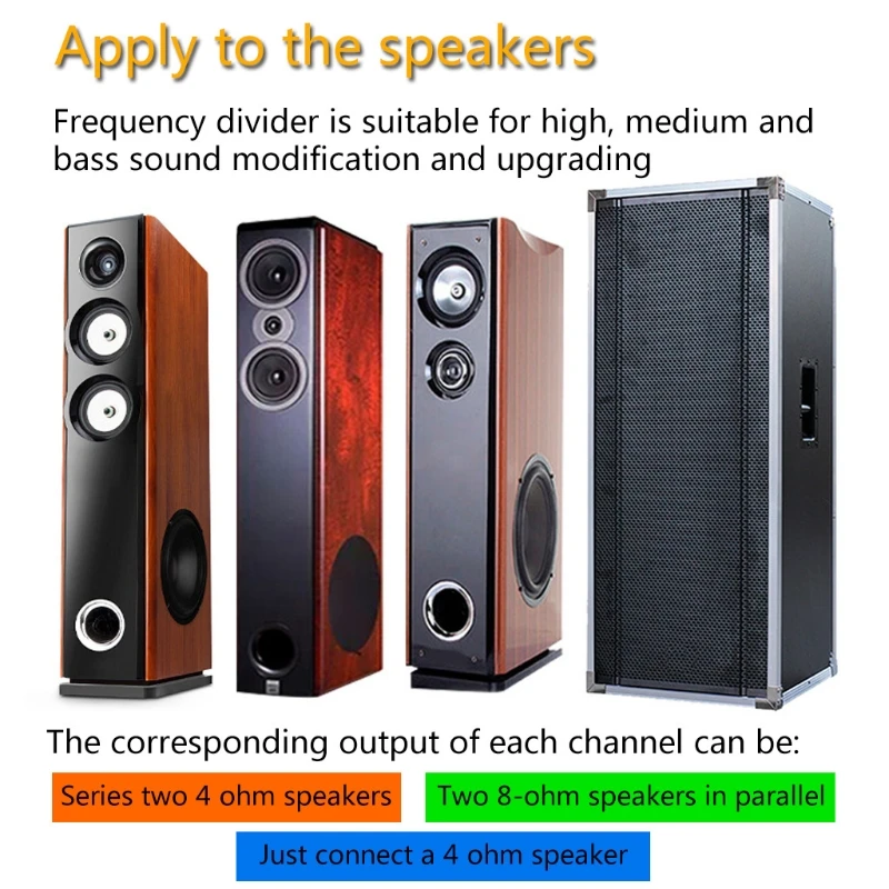 

6.14x5.31 inch Audio Frequency Divider 300W Green Durable Frequency Divider Crossover Audio Board for DIY KTV Speaker