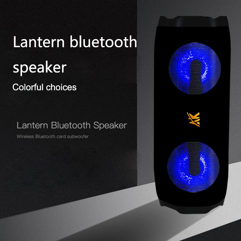

Flashing light bluetooth speaker subwoofer outdoor Portable speakers support TF USB FM stereo surround With mobile power