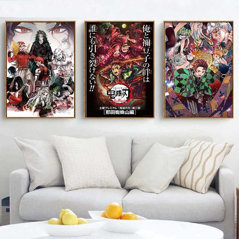 

Плакат на стену в стиле японского аниме «Slaye», настенная живопись, рассекающий демонов, киметасу, No Yaiba, домашний декор, модульный плакат для ...