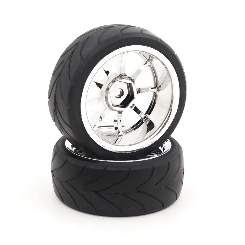 4Pc RC duro patr&oacute;n neum&aacute;ticos de desviaci&oacute;n rueda de neum&aacute;tico para Traxxas HSP Tamiya HPI 1:10 RC en veh&iacute;culo de carretera a la deriva coche neum&aacute;tico duro-5