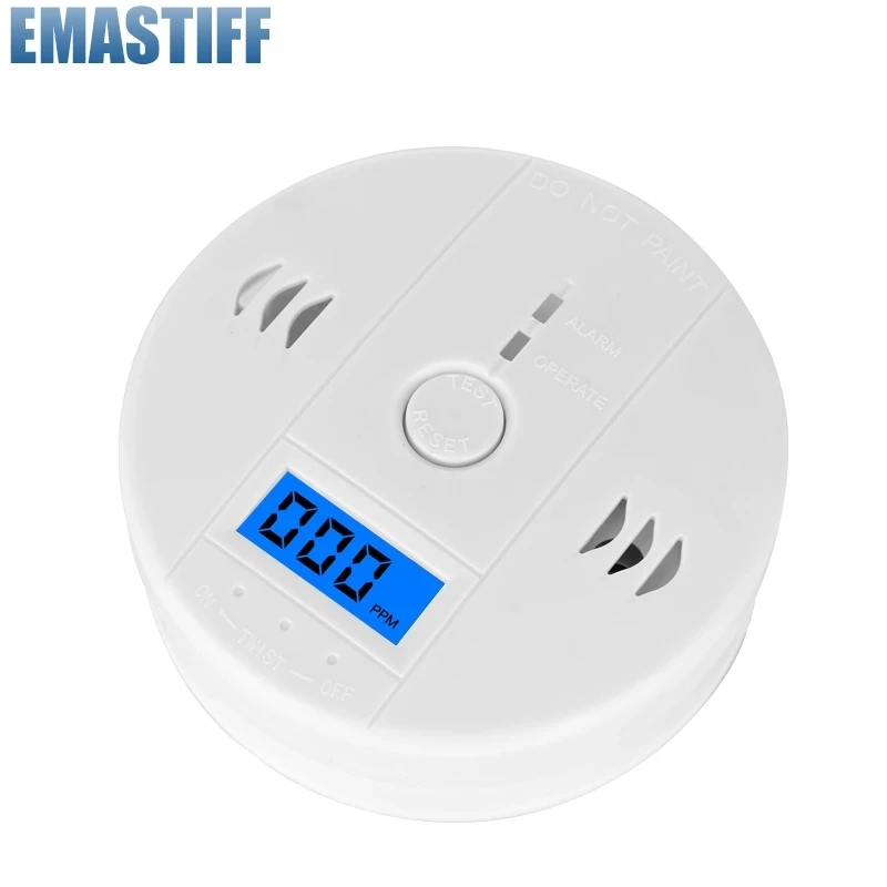 free shipping!LCD CO Sensor Work alone Built-in 85dB siren sound Independent Carbon Monoxide Poisoning Warning Alarm Detector