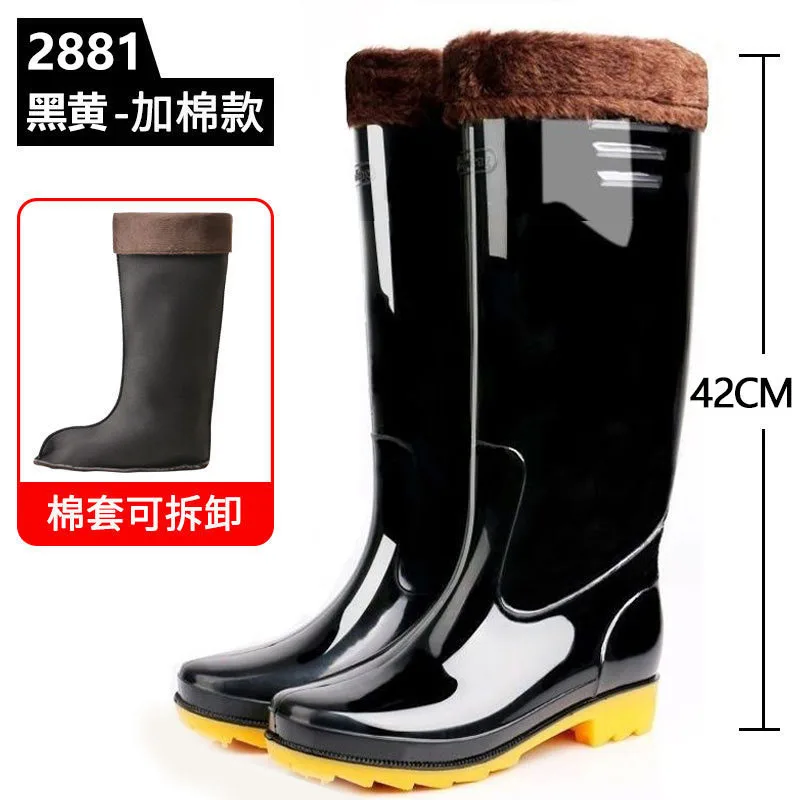 Мужские непромокаемые высокие ботинки из ПВХ ботильоны водонепроницаемая обувь