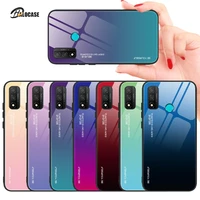 gradient tempered glass case for huawei p smart z plus 2021 2018 2020 shockproof silicone case for huawei psmart 2020 plus coque