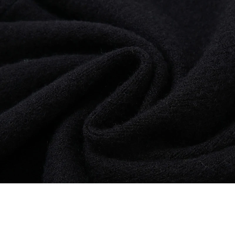 Женский вязаный кардиган в стиле преппи черный свободный свитер Корейском