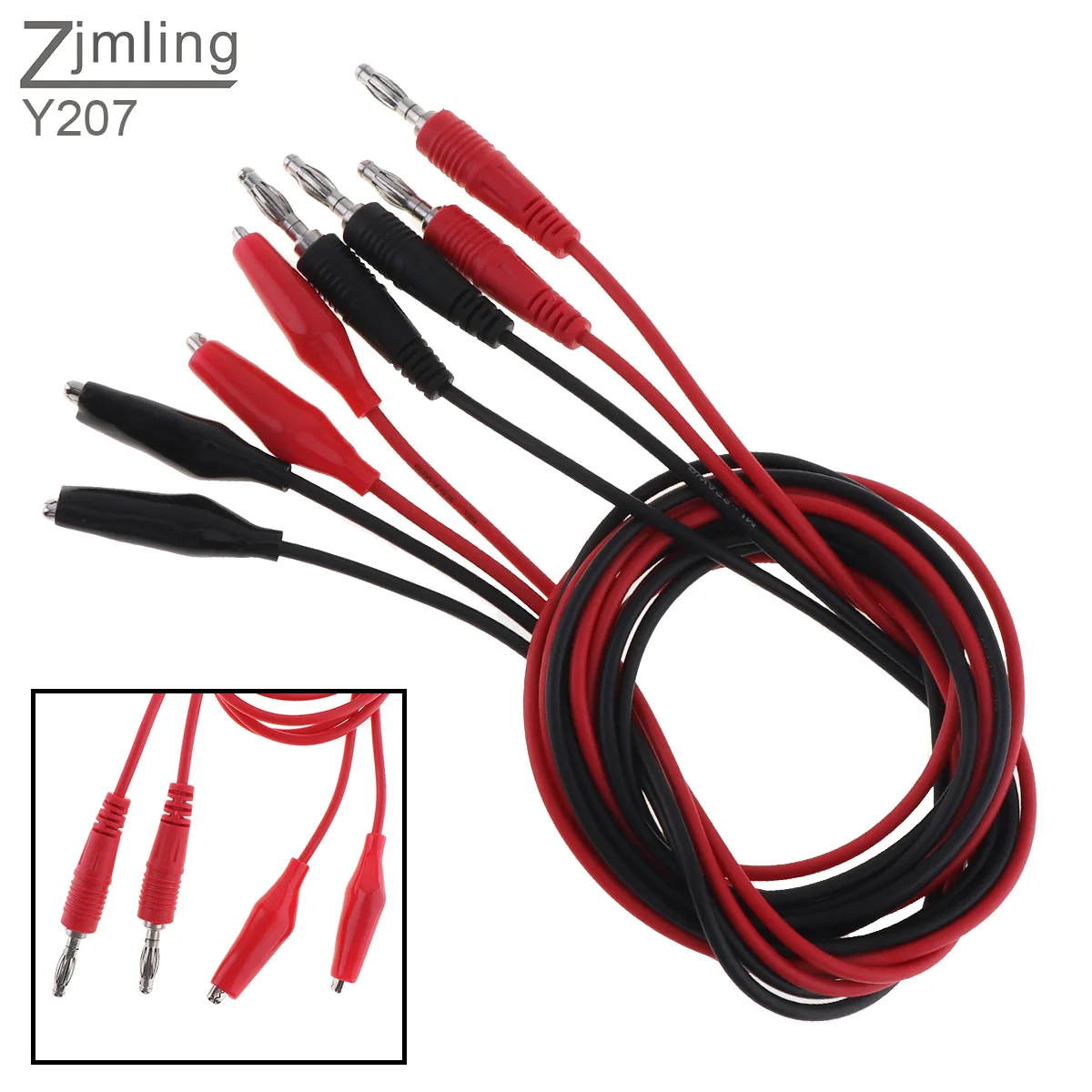 Портативный провод с зажимом типа крокодил банановым штекером 4 мм и внешним