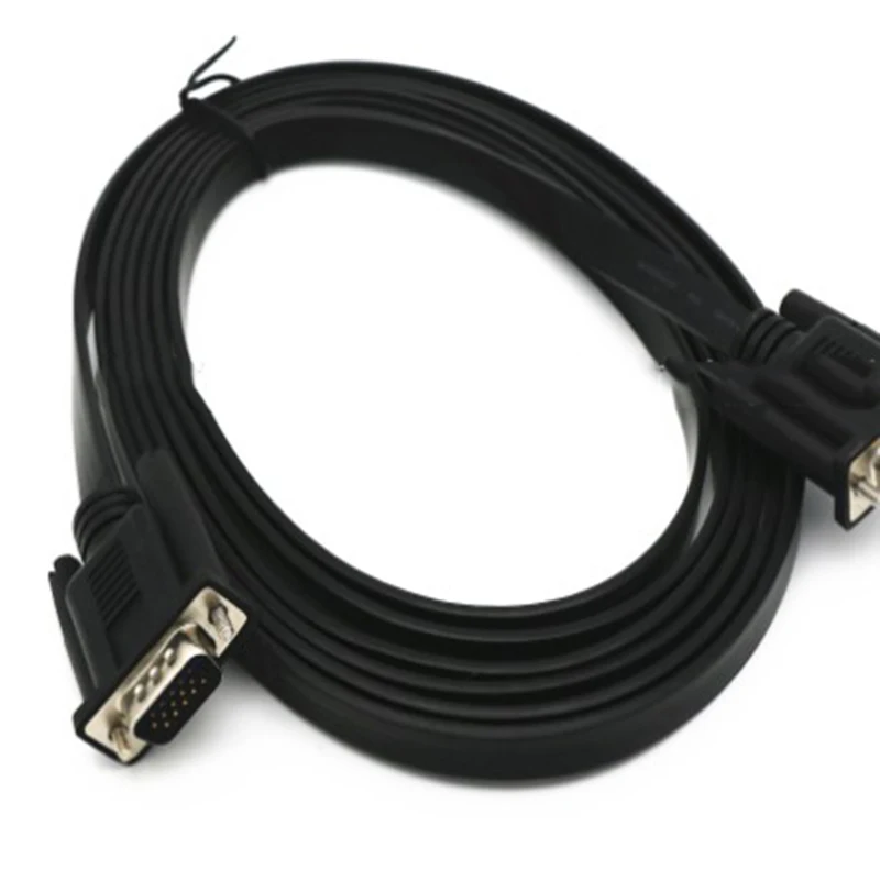VGA Мужской 15PIN плоский 3+ 6 к VGA Мужской 15PIN Удлинительный кабель с патроном 1,8 м