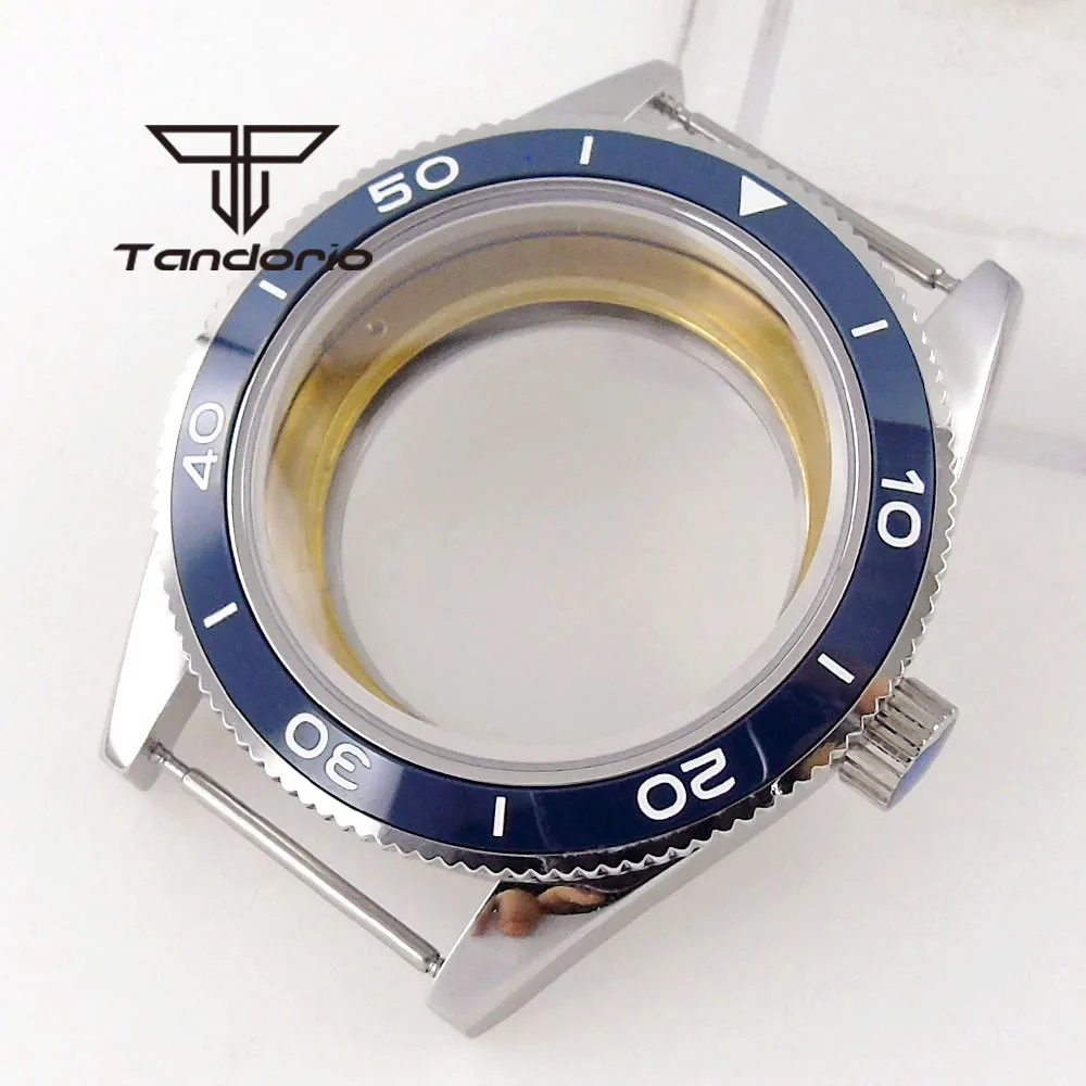 10Bar Waterproof 41mm Watch Case Fit for NH35 NH36 ETA2836 MIYOTA82 DG2813 Ceramic Bezel Sapphire Glass Screw Crown Steel Band