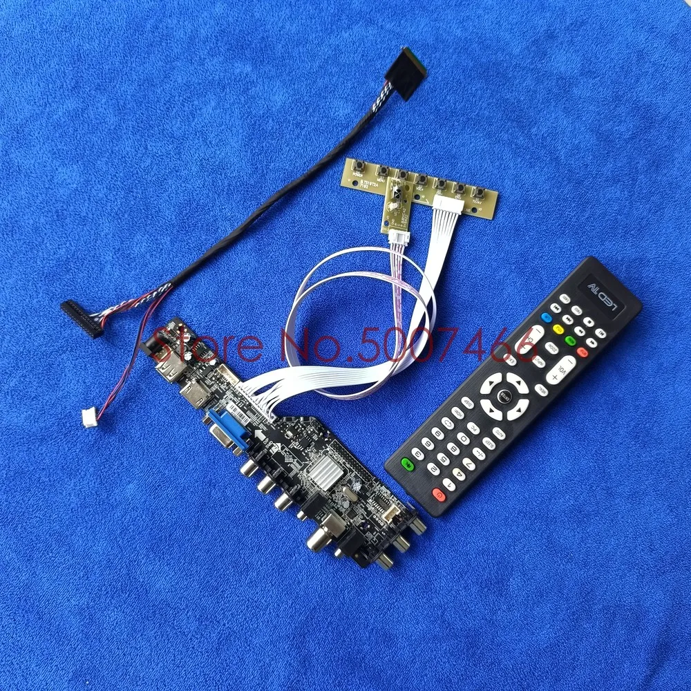 

For LP140WH1-TLA1/TLA2/TLA3/TLA4 DVB digital panel LVDS 40-Pin 1366*768 universal VGA USB TV 3663 LCD Controller board Kit