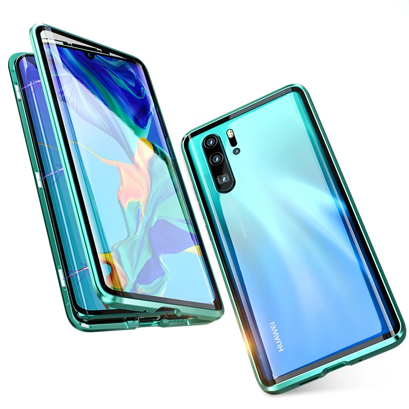 360 Полный Магнитный чехол для huawei P30 Pro P20 mate 20 металлический бампер 12D Передняя сенсорная пленка закаленное стекло крышка huawei P30 Pro Чехол