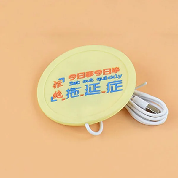 Style0 USB теплее гаджет мультфильм Силиконовые тонкие чашки-Pad кофе чай напиток usb нагревательный лоток кружка Pad хороший подарок - Цвет: Style0