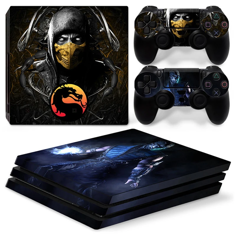 Защитная виниловая наклейка GAMEGENIXX полный набор для консоли PS4 Pro и 2 контроллера -