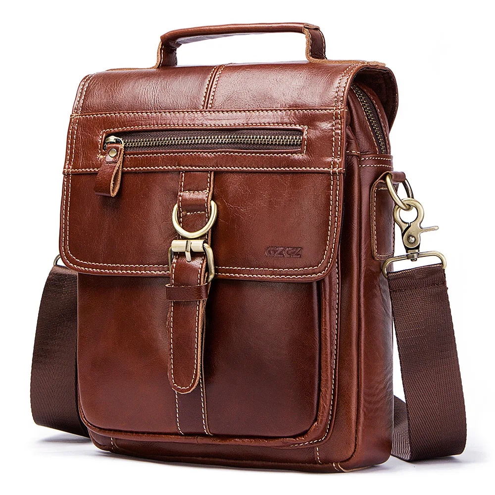 

Quality Leather Male Multifunction Fashion Messenger Bag Casual Design Crossbody One Shoulder Bag Satchel Tote School Bag