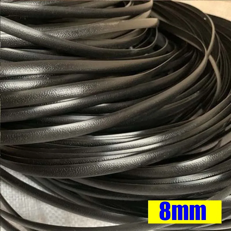 Рулон плоского синтетического ротанга с черным градиентом 8 мм плетеная мебель