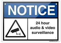 reproduction metal sign 8x12inchesnotice surveillance 1 decor for coffee office pool yard public toilet parking home wal
