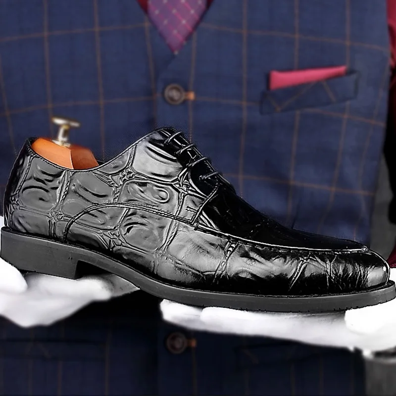 Новинка Роскошные мужские туфли оксфорды из натуральной кожи Итальянские с