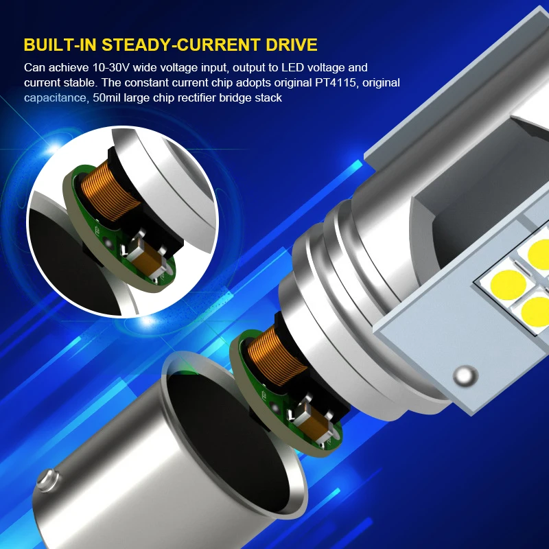 10pcs CanBus S25 1156 BA15S P21W LED 1157 BAY15D BAU15S PY21W lamp T20 7440 W21W W21/5W 7443 led Bulbs For Turn Signal Light - купить по
